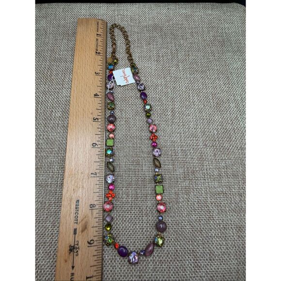 Sorrelli "Coneflower" Multi-Color Crystal Necklace - Handcrafted Statement Jewel - Picture 6 of 10